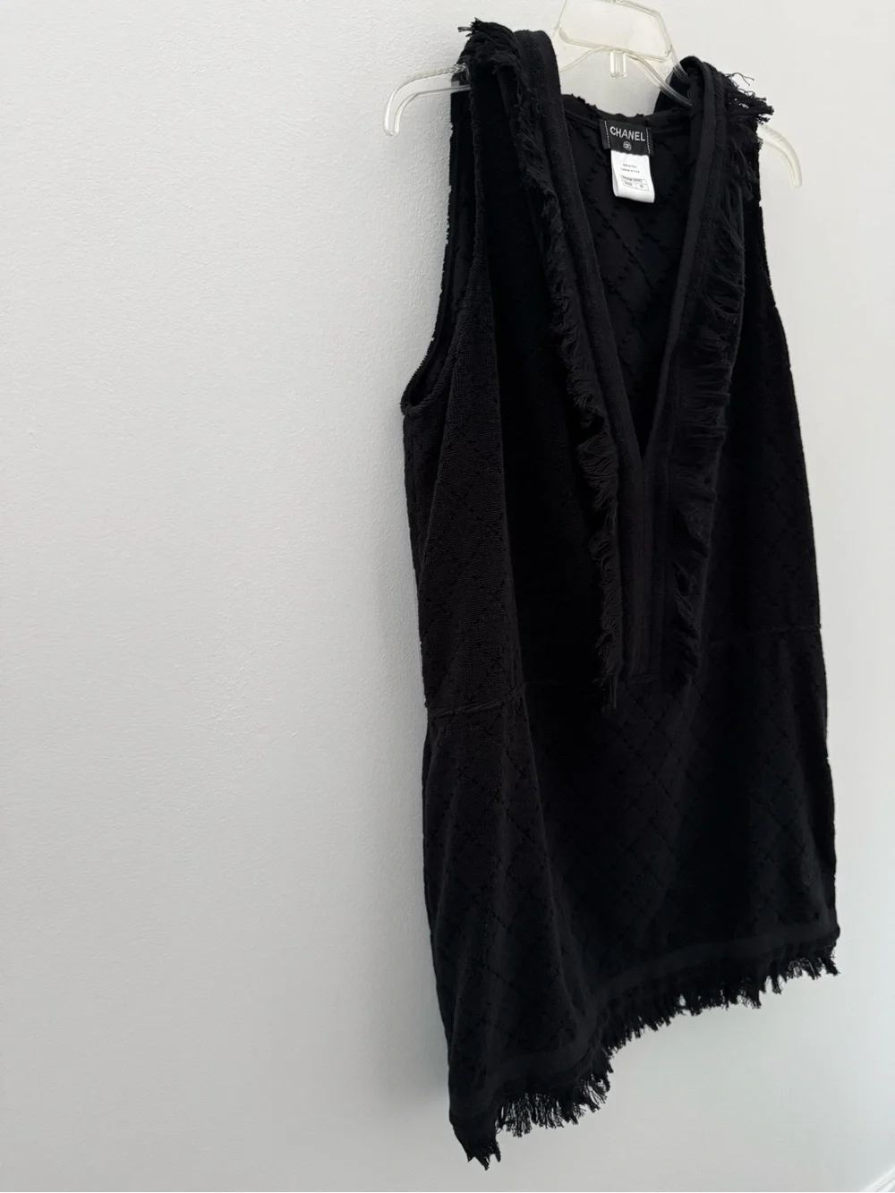 CHANEL Black Hooded Mini Dress
